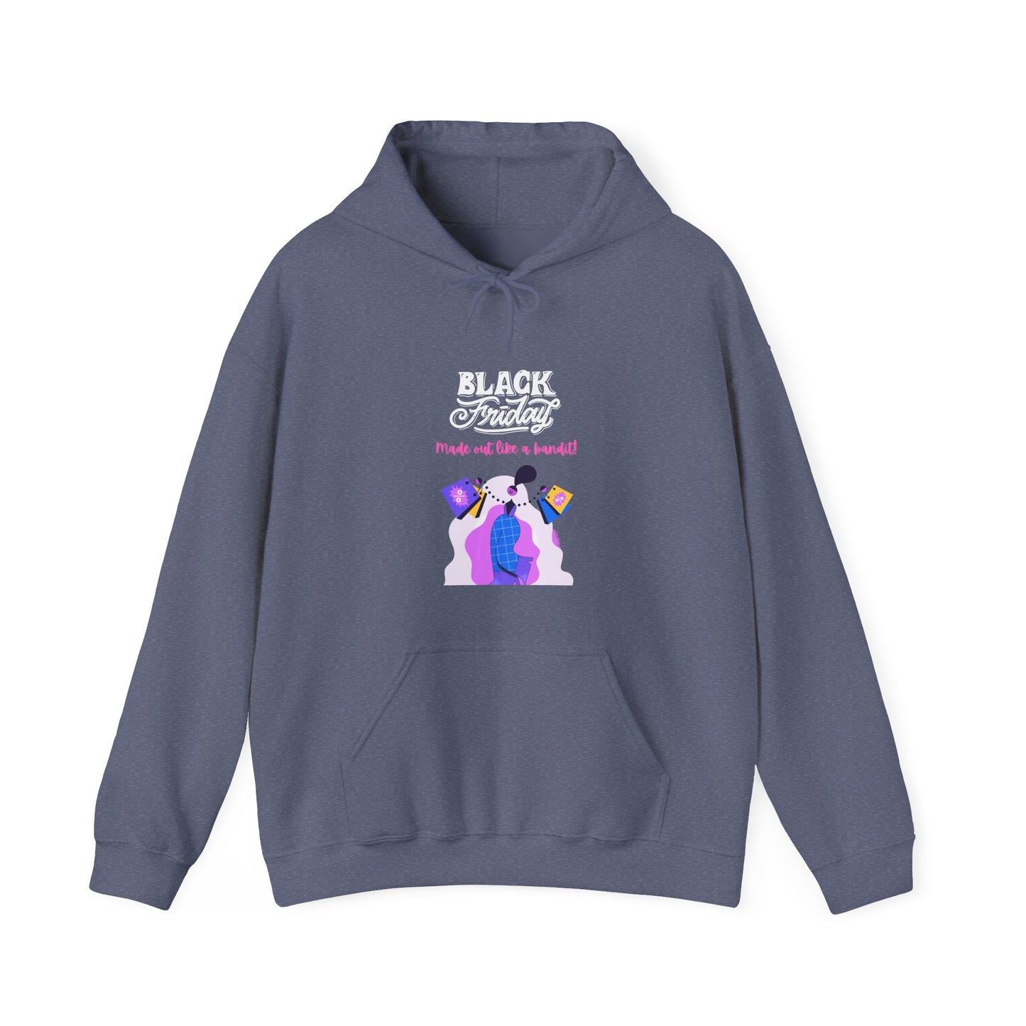 Unisex Black Friday Christmas Shopping Hooded Sweatshirt