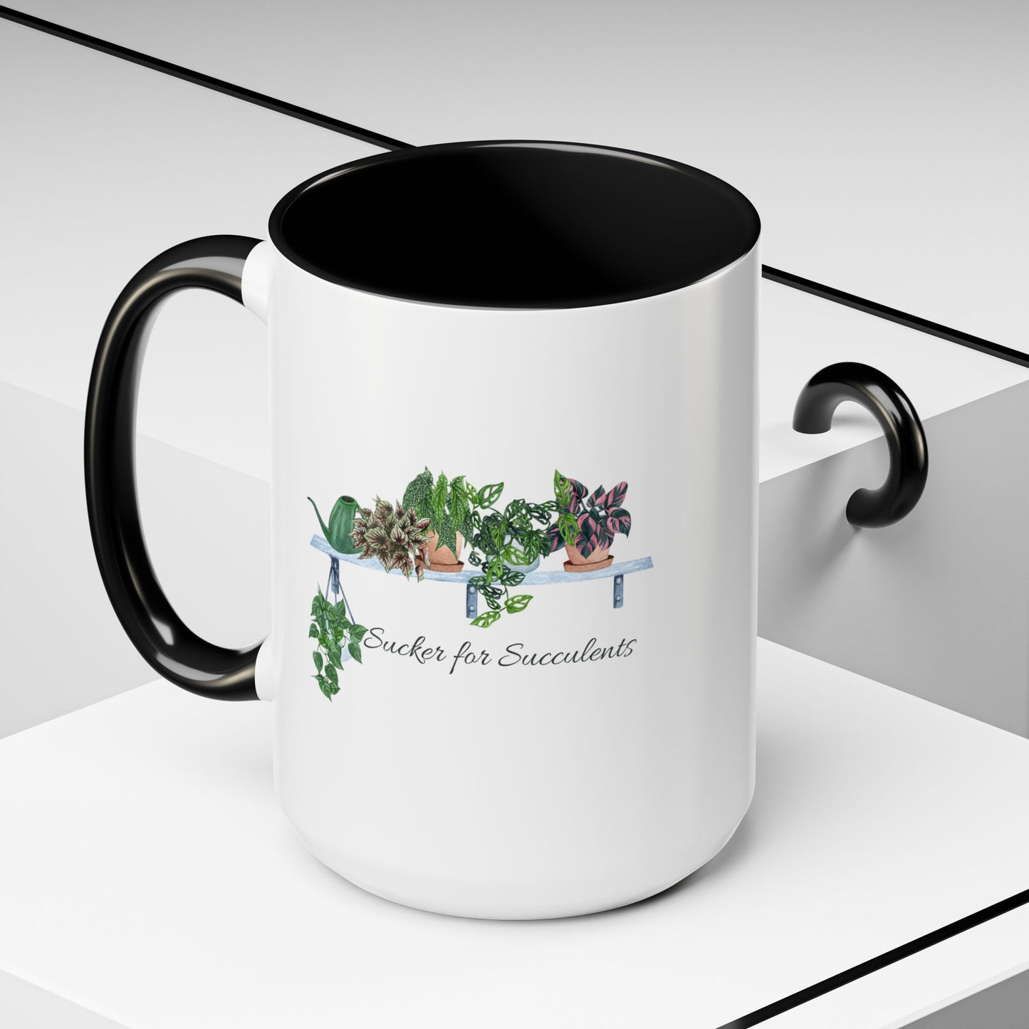 11oz/15oz Garden Themed Coffee Mug Sucker for Succulents