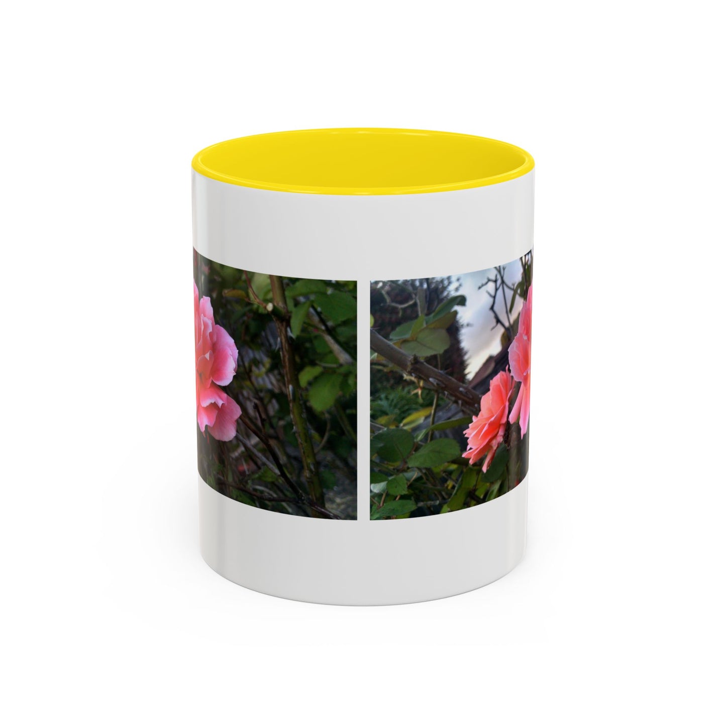 11oz/15oz Garden Themed Double Delight Rose Coffee Mug