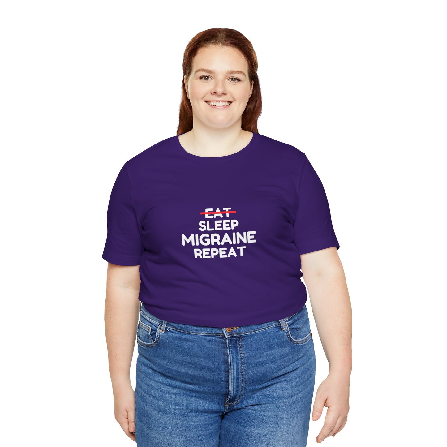 Unisex Migraine Day Invisible Illness Warrior Eat Sleep Migraine Repeat Tshirt