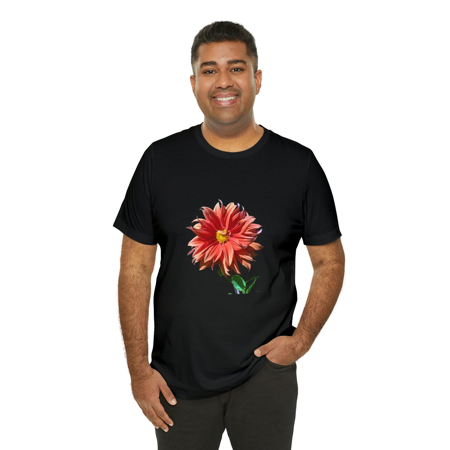 Unisex Jersey Short Sleeve Dahlia Flower T-Shirt