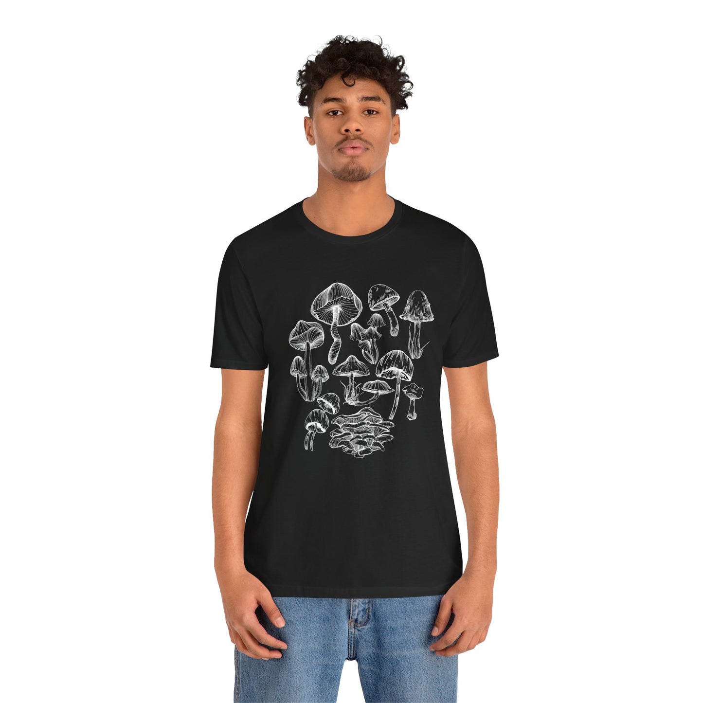 Unisex Mushroom Lover Fungi Print Toadstool T-Shirt