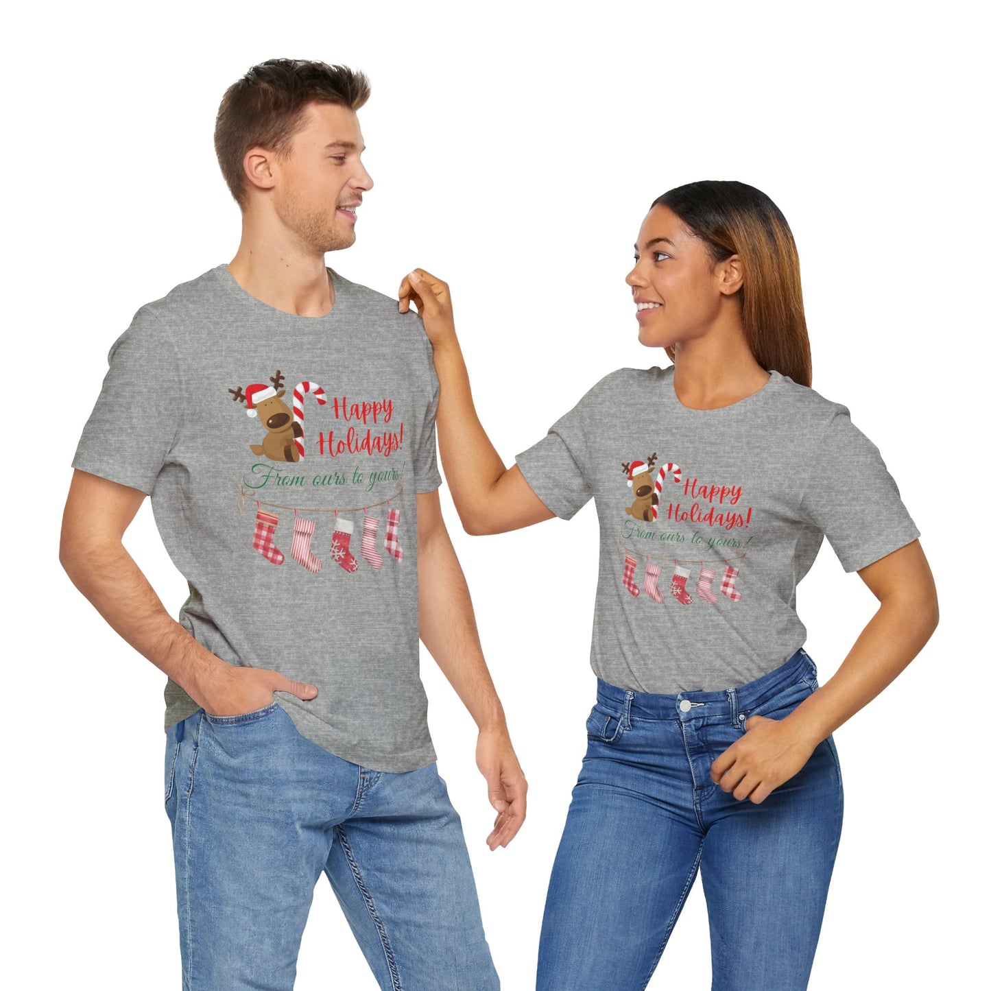 Unisex Jersey Short Sleeve Happy Holidays From Ours To Yours T-Shirt