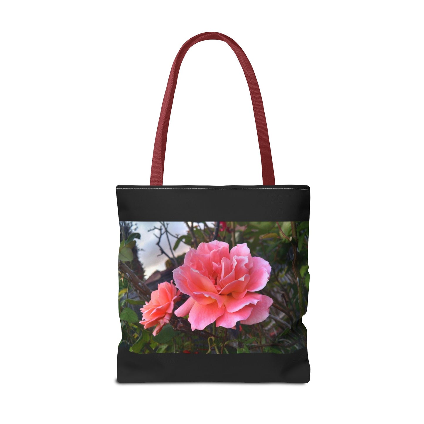 Unisex Garden Themed Double Delight Roses Reusable Tote Bag