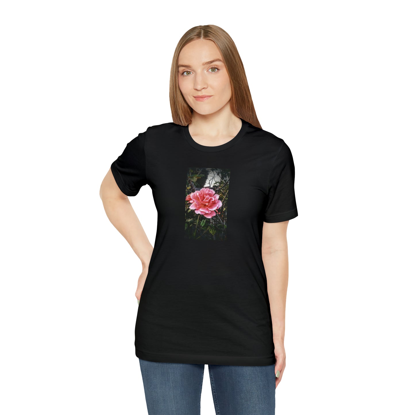 Unisex Gardening Shirt Double Delight Rose Print