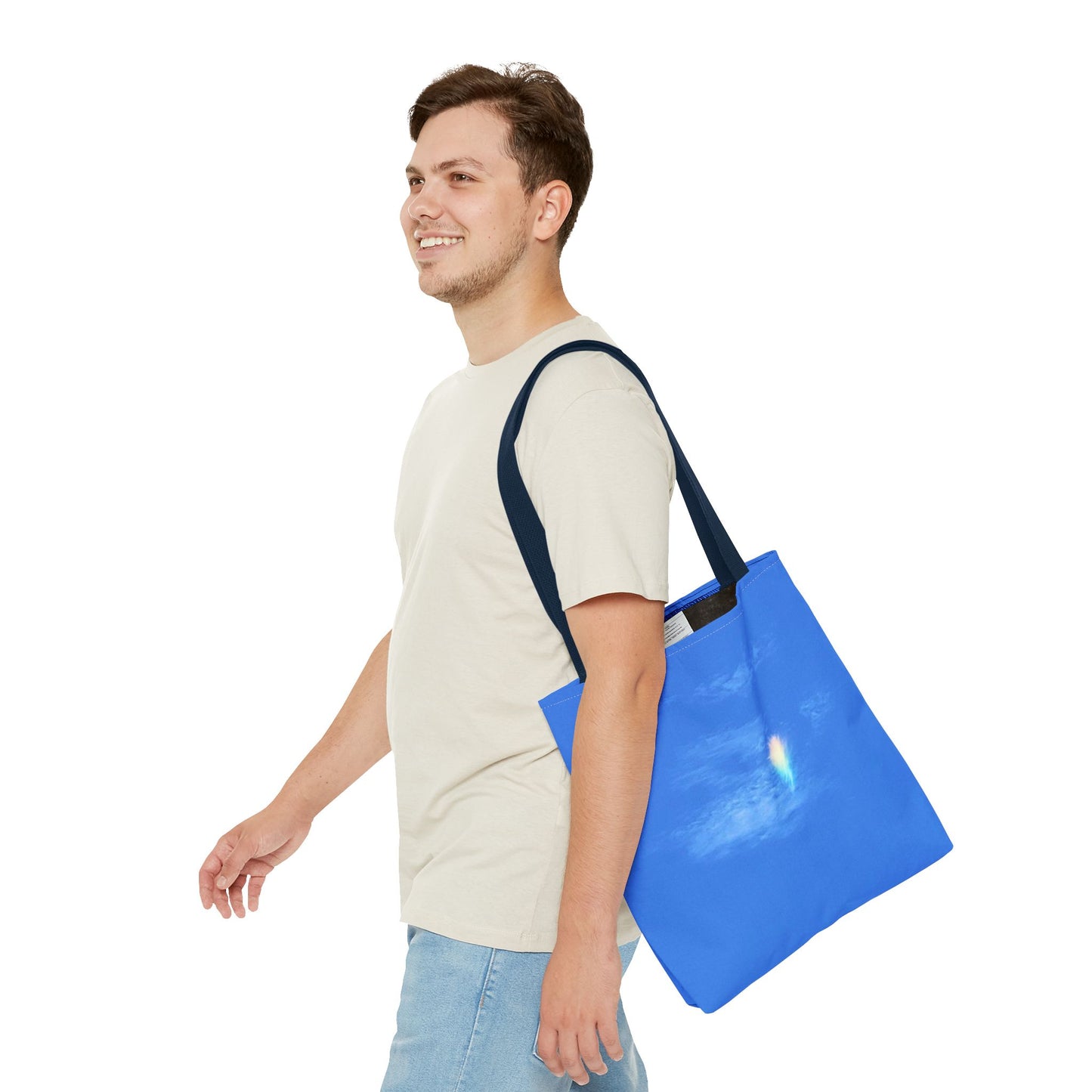 Unisex Fire Rainbow Sky Blue All Over Print Tote Bag