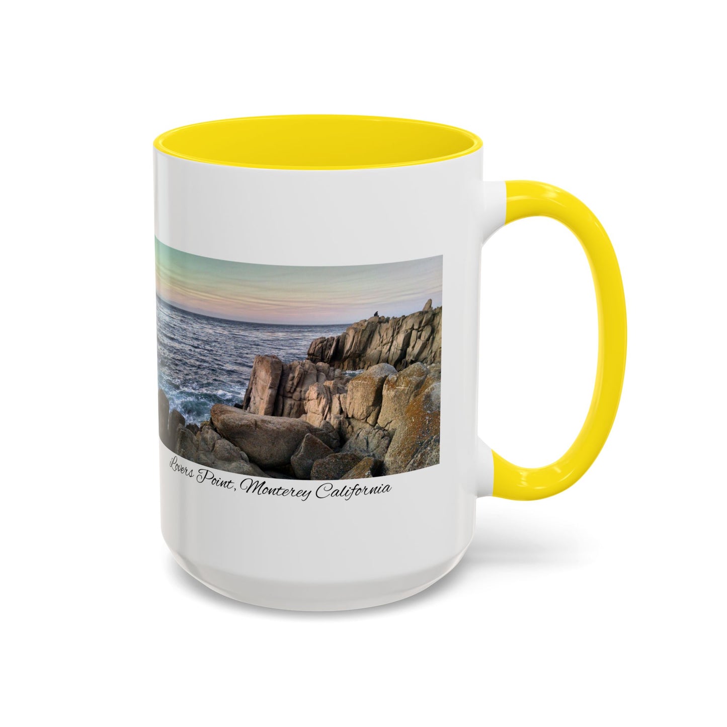 11oz/15oz Ocean View Travelers Coffee Mug Lovers Point, Monterey California San Francisco Bay Area Keepsake