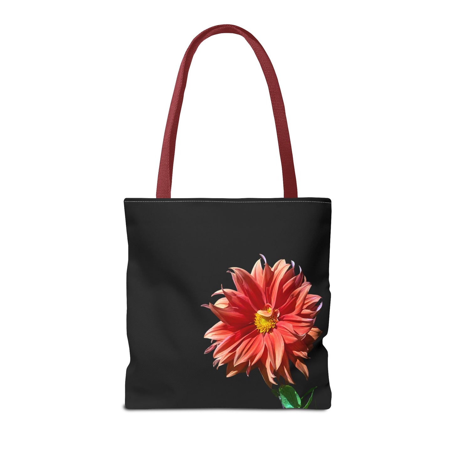 Unisex Dahlia Flower Tote Bag Nature Inspired Tote Floral Print Bag Garden Themed Tote Bag Dahlia Printed Gift Idea For Florists Plant Lover