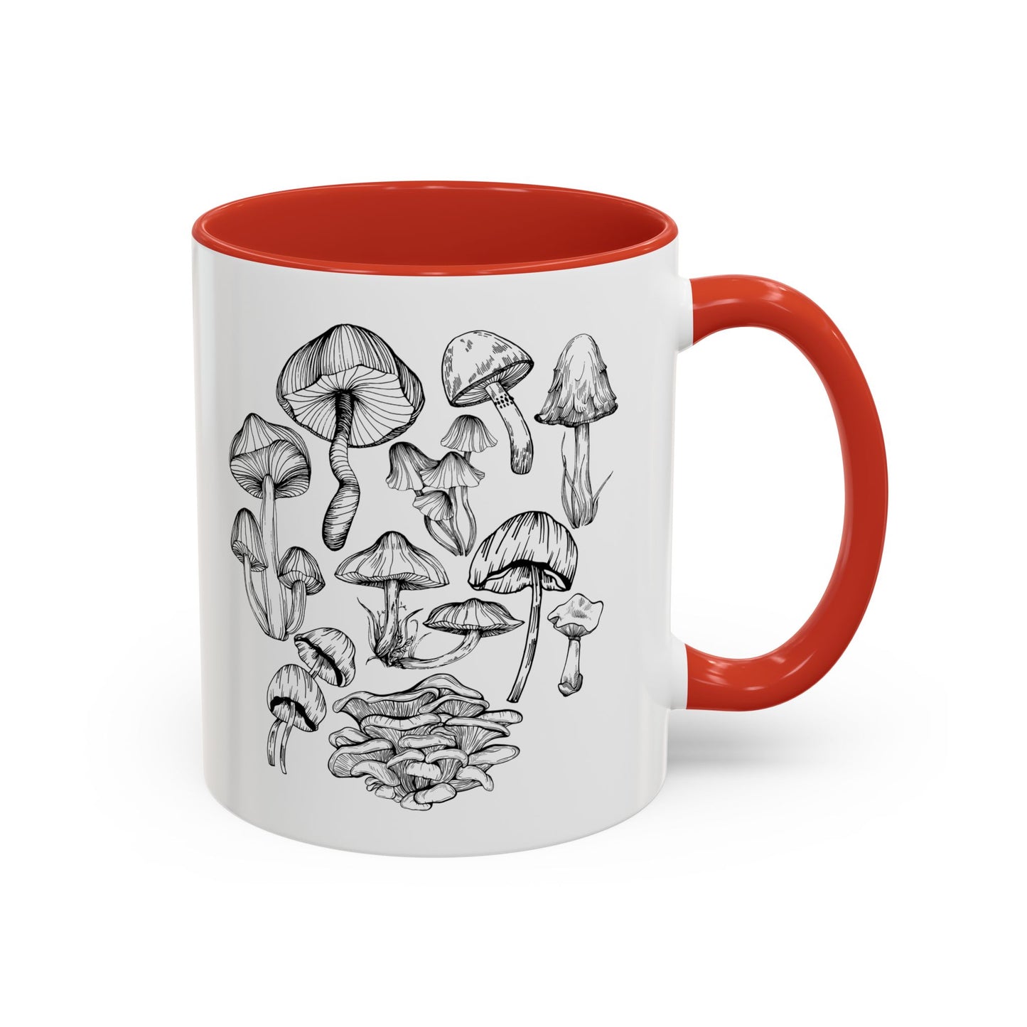 11oz/15oz Mushroom Lover Fungi Print Toadstool Coffee Mug