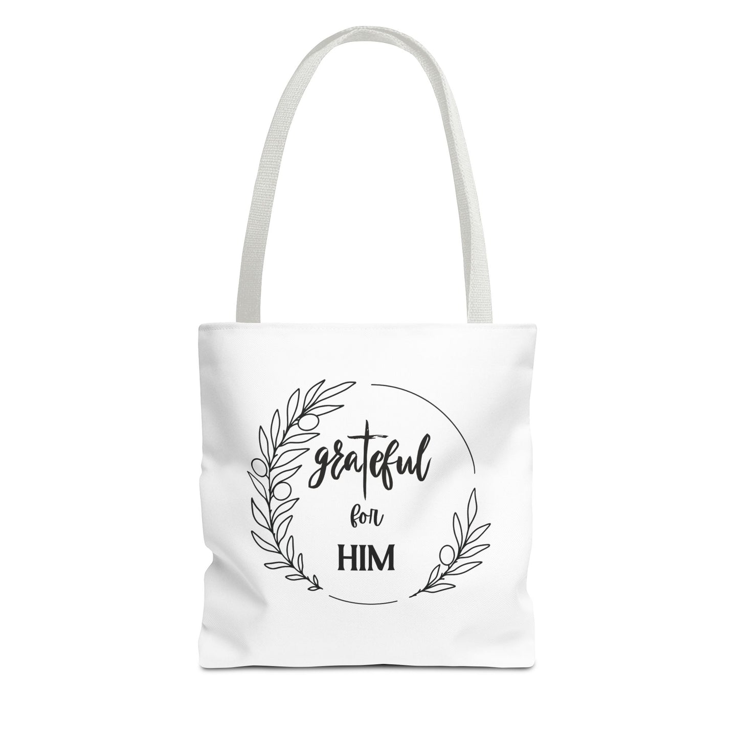 Unisex graTeful For Him Round Motif Tote Bag