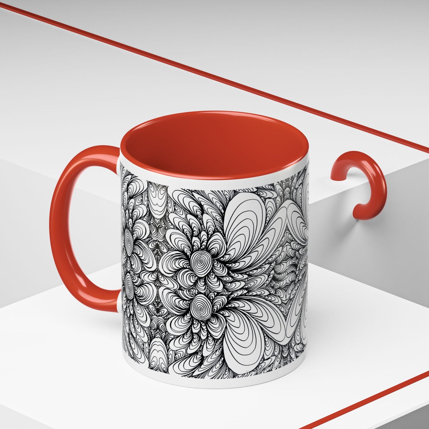11oz/15oz Original Line Art Mug - Blooms