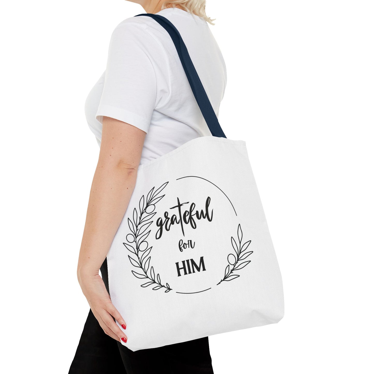Unisex graTeful For Him Round Motif Tote Bag