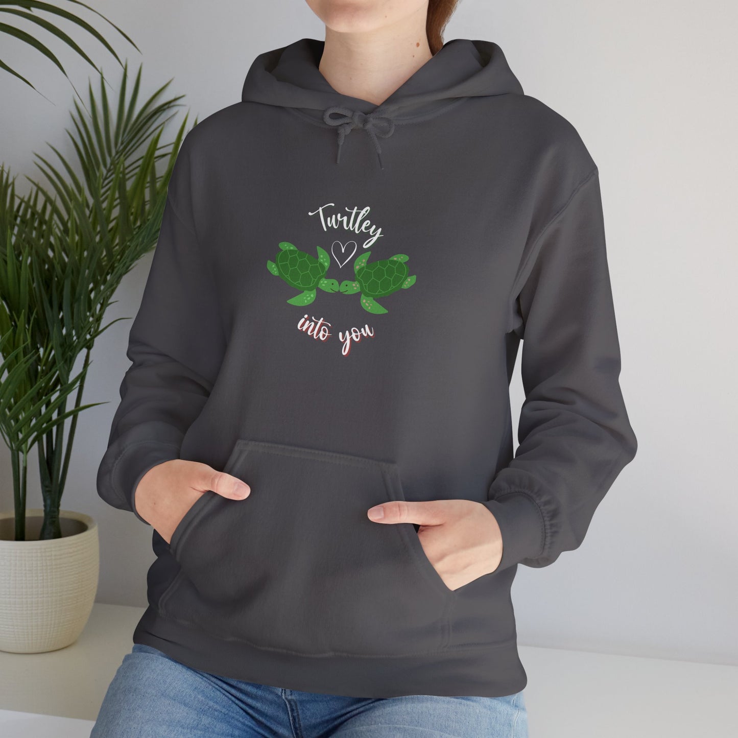 Unisex Cute Turtle Lover Turtley Into You Hooded Sweatshirt