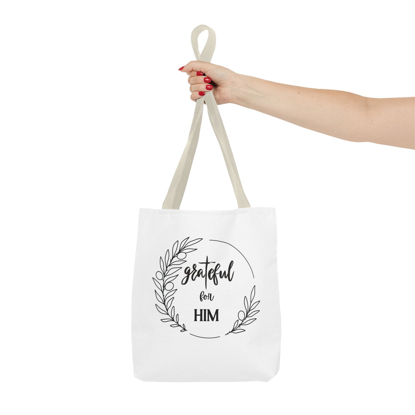 Unisex graTeful For Him Round Motif Tote Bag