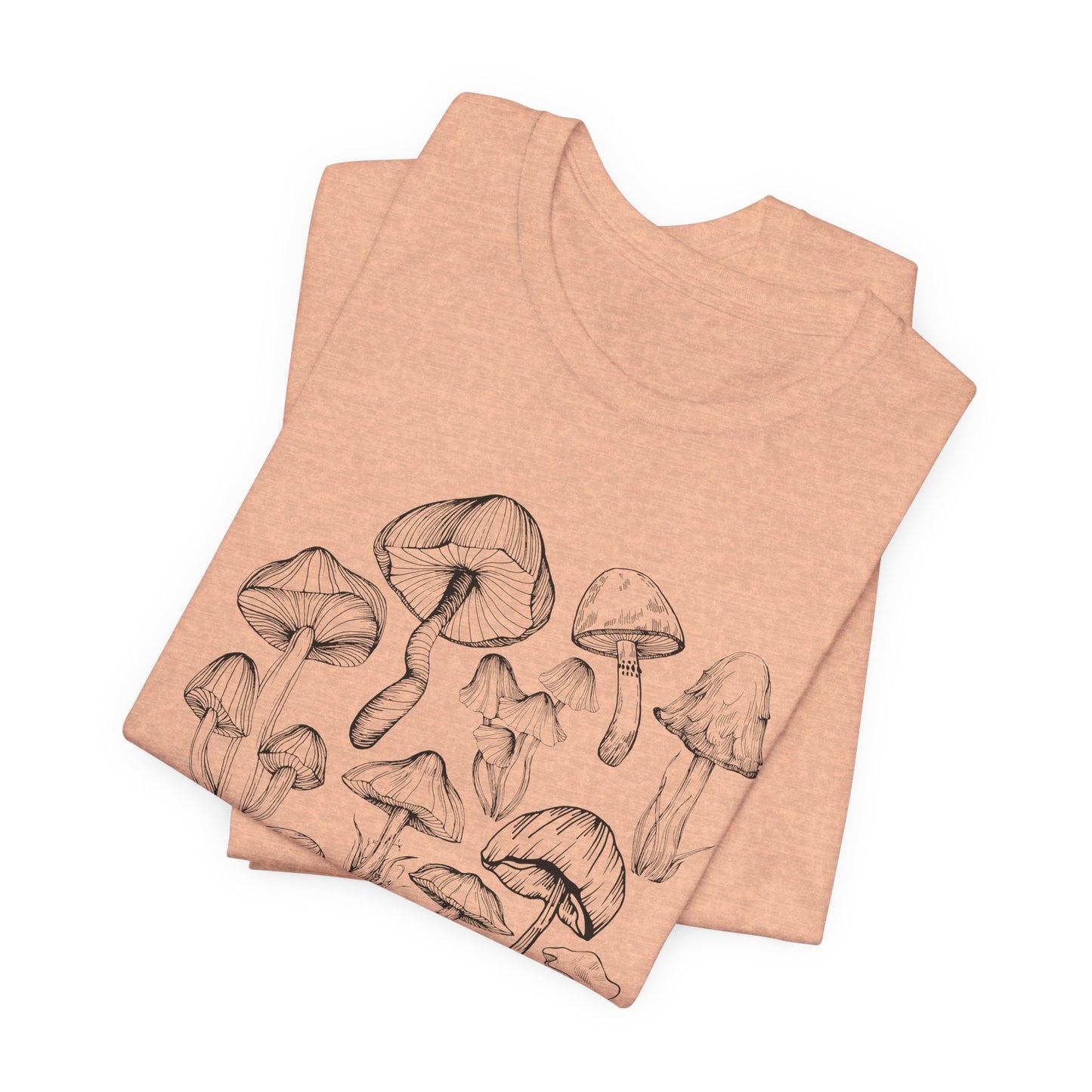 Unisex Mushroom Lover Fungi Print Toadstool T-Shirt