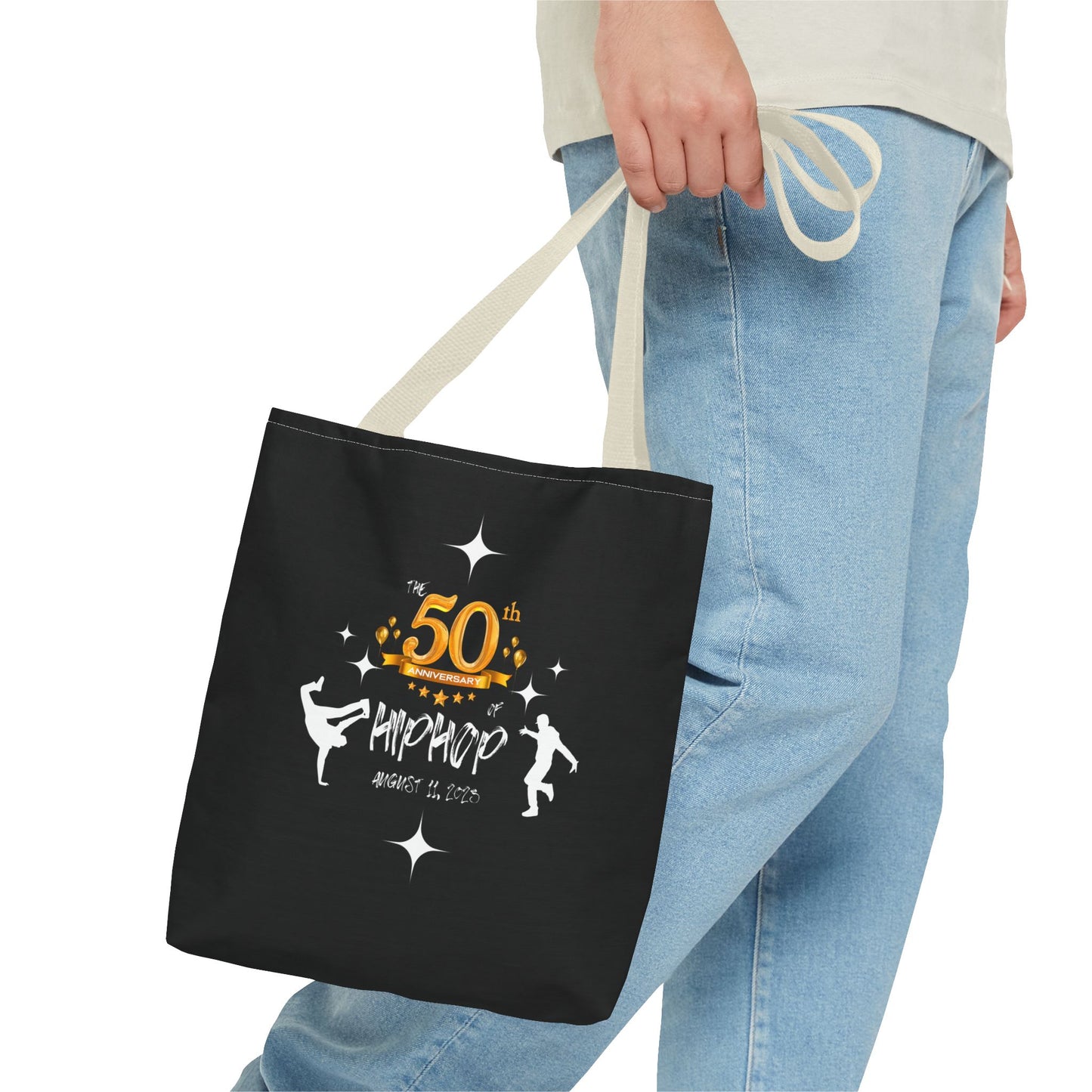 Unisex 50th Anniversary of HipHop August 11, 2023 Commemorative Tote Bag HipHop Anniversary Tote Music Fan Tote Bag Gift For DJ Music Lover