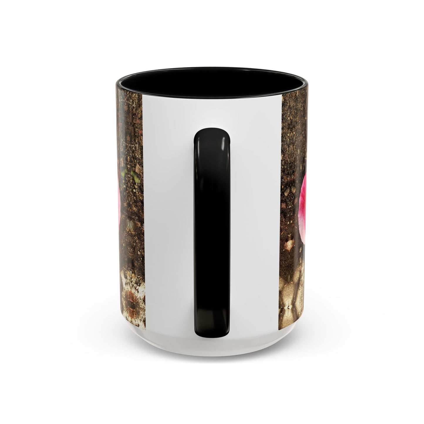 11oz/15oz Garden Themed Double Delight Heart Shaped Rose Petal Coffee Mug
