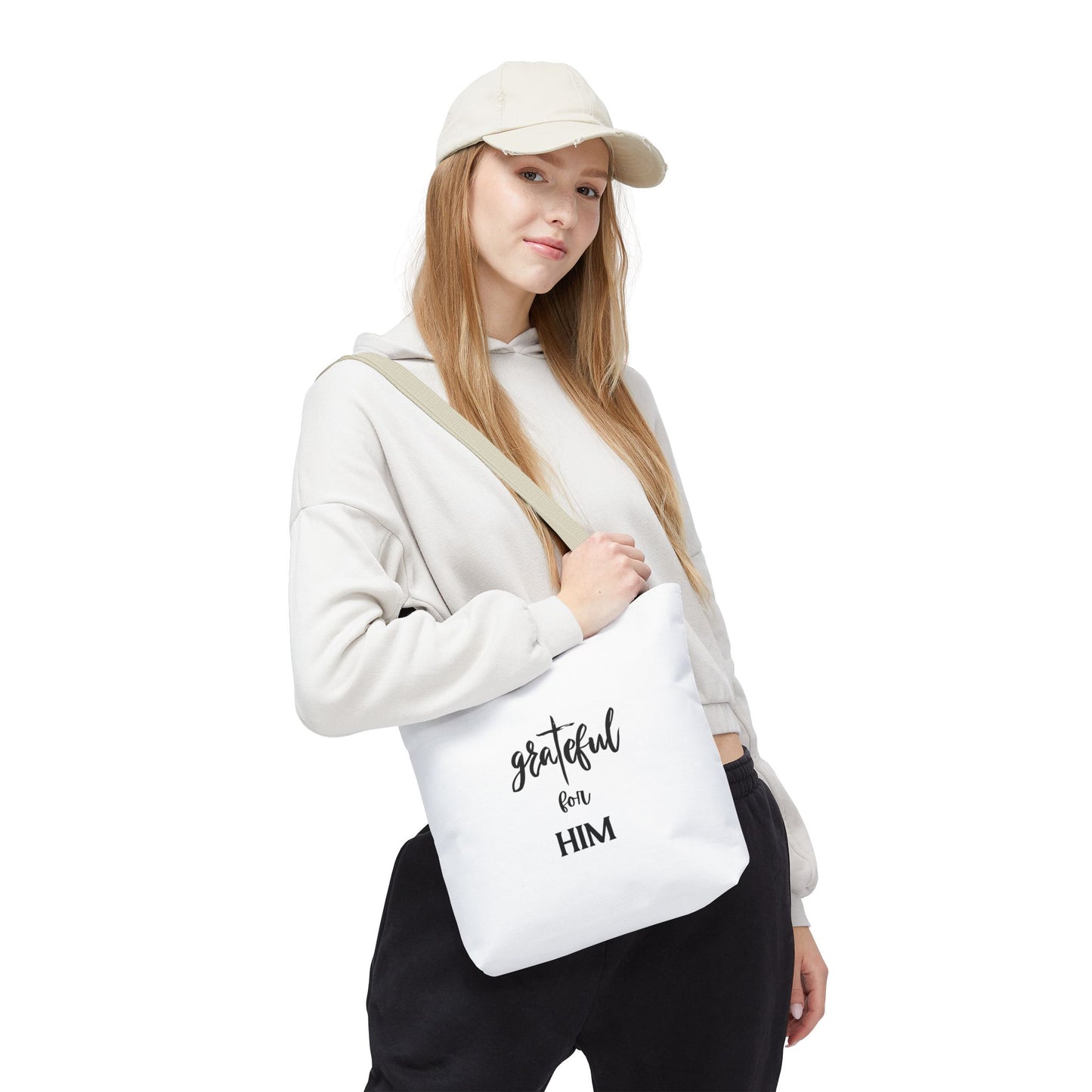 Unisex GraTeful For Him Faith Bible Study Reusable Lunch Bag Everyday Carry Tote Bag