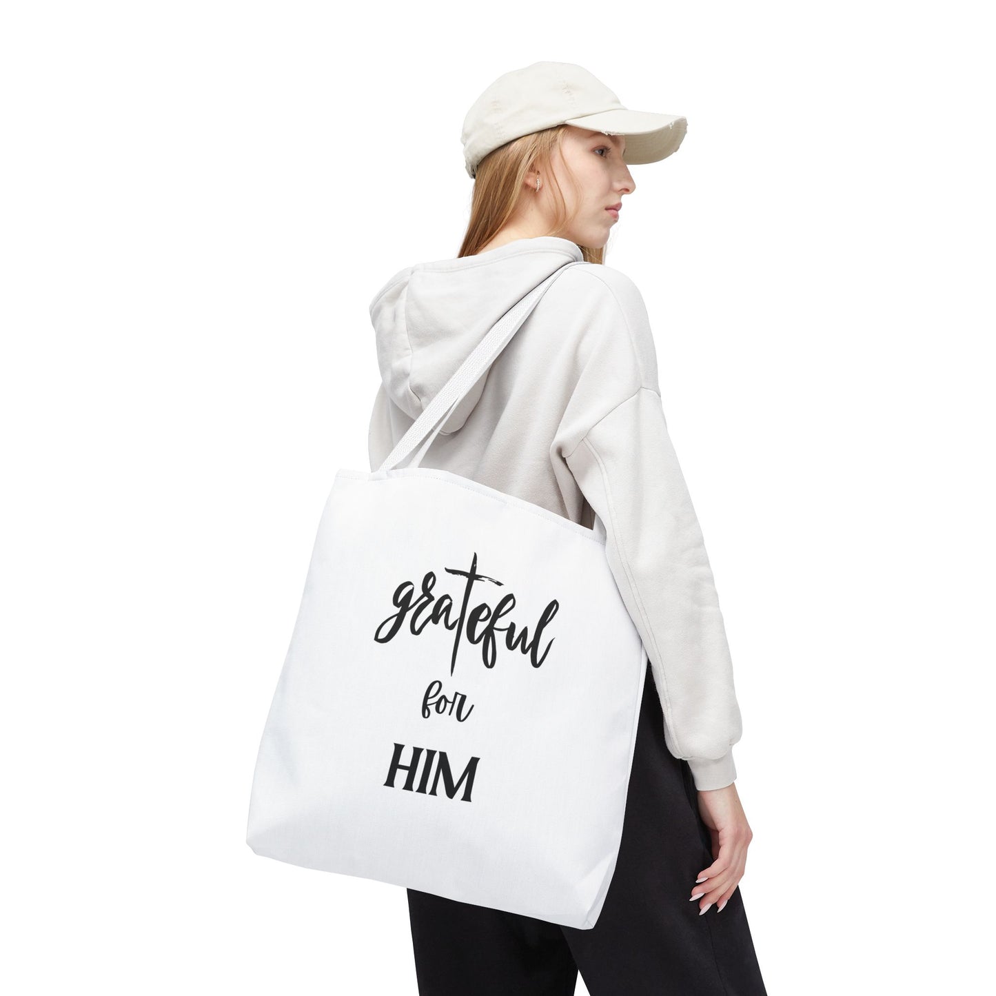 Unisex GraTeful For Him Faith Bible Study Reusable Lunch Bag Everyday Carry Tote Bag