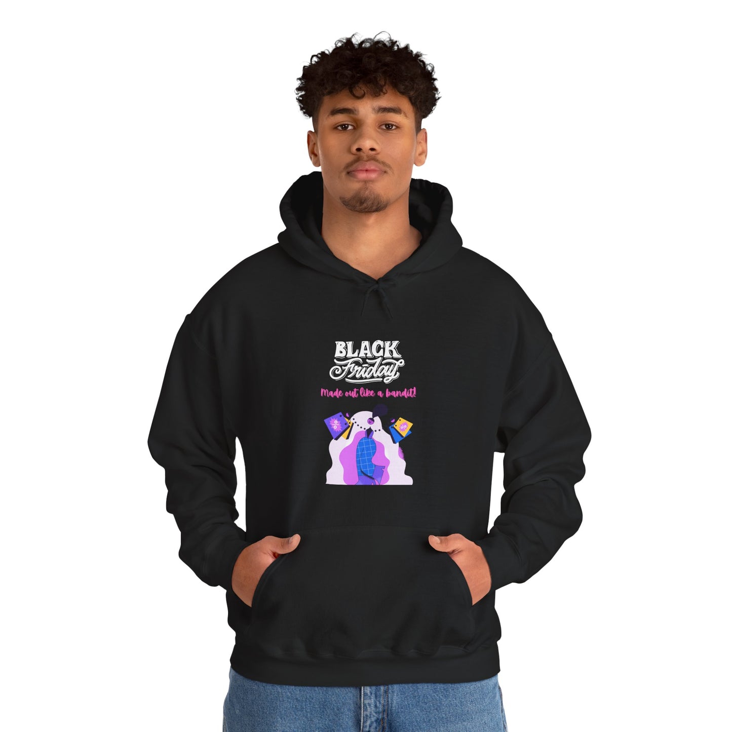 Unisex Black Friday Christmas Shopping Hooded Sweatshirt