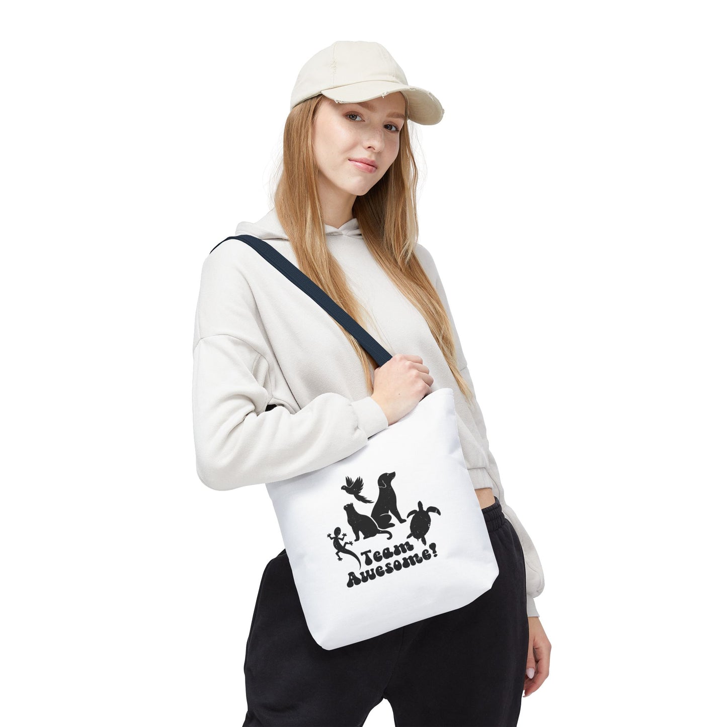 Unisex Animal Lover Lizard Cat Bird Dog Turtle Team Awesome Tote Bag