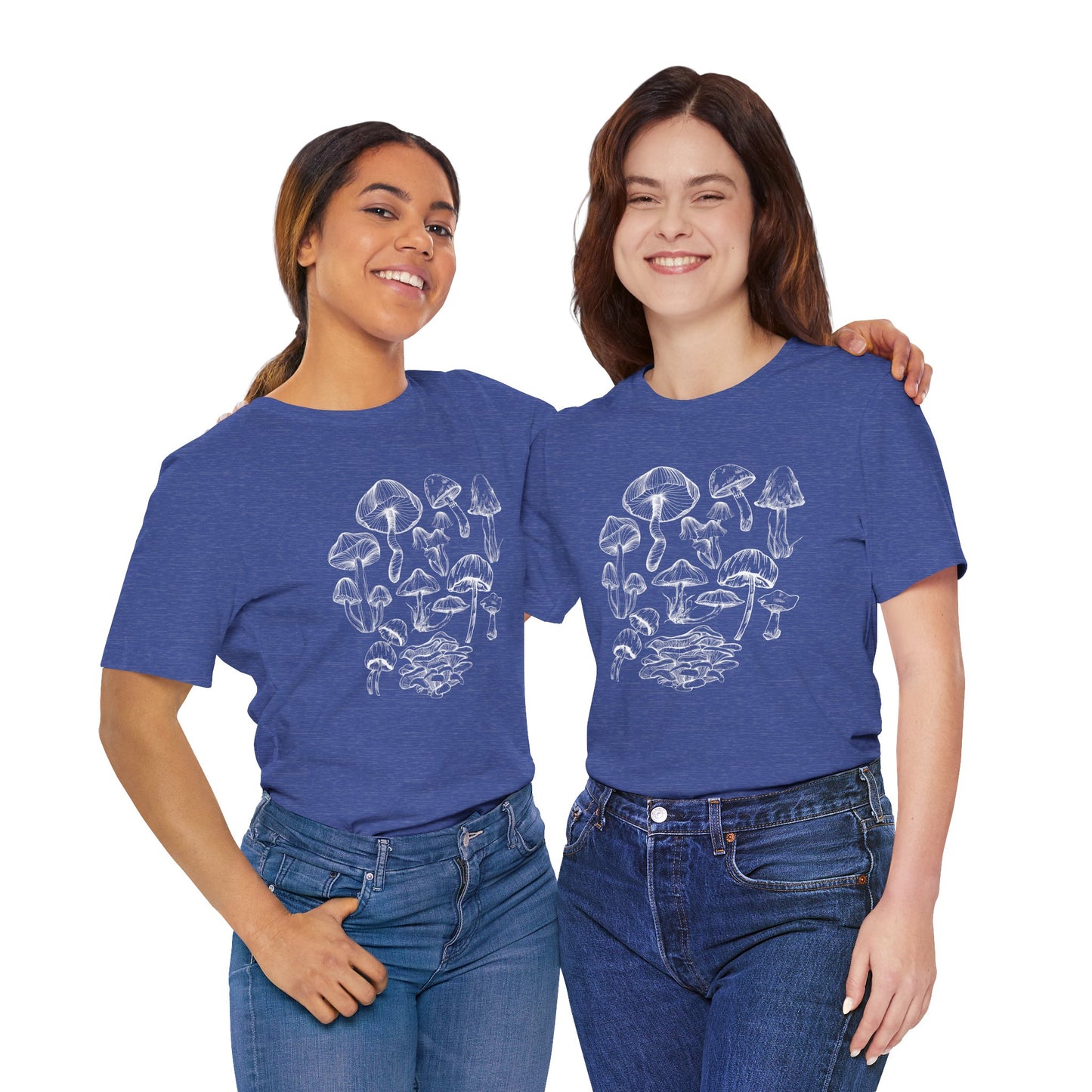 Unisex Mushroom Lover Fungi Print Toadstool T-Shirt