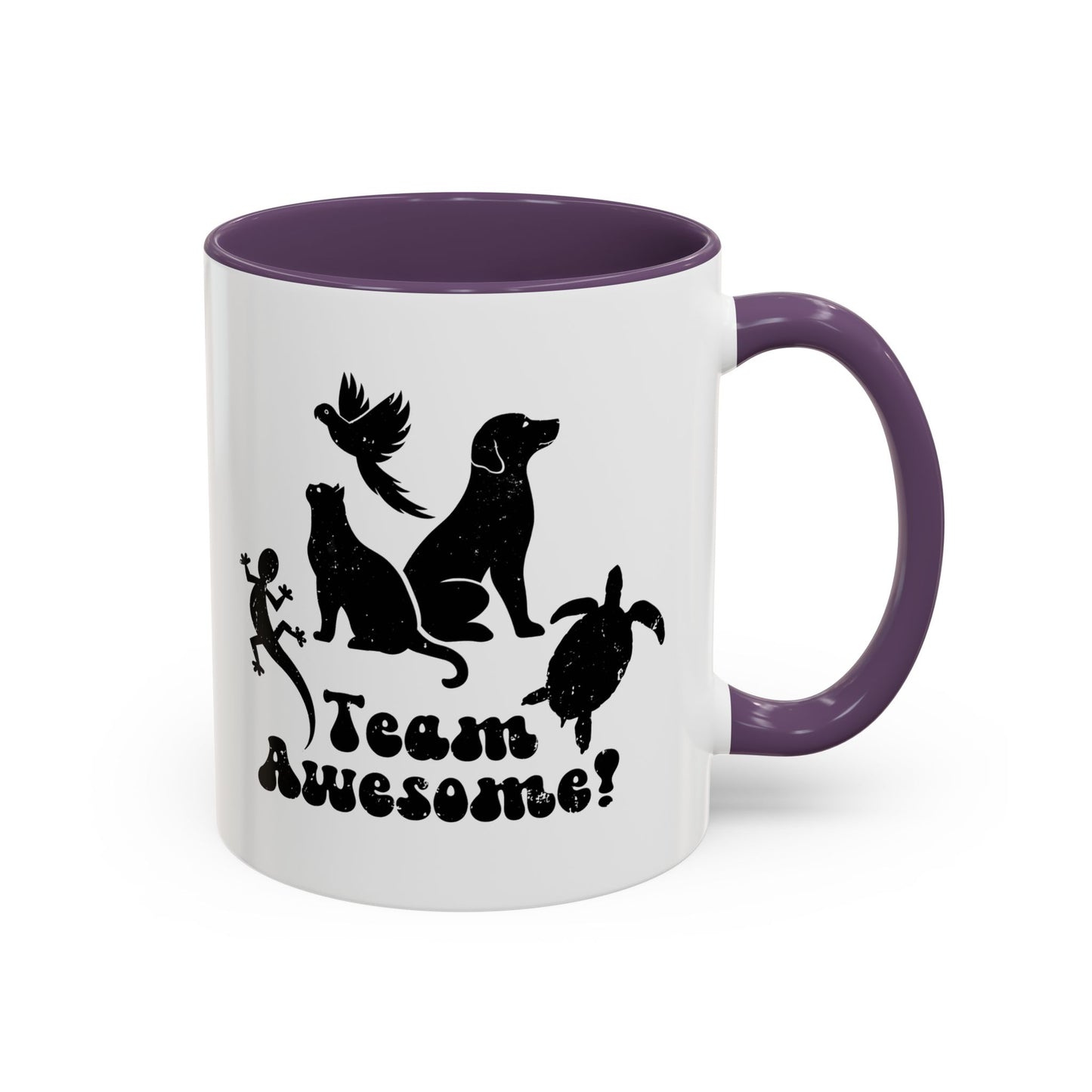 11oz/15oz Animal Lover Lizard Cat Bird Dog Turtle Team Awesome Coffee Mug