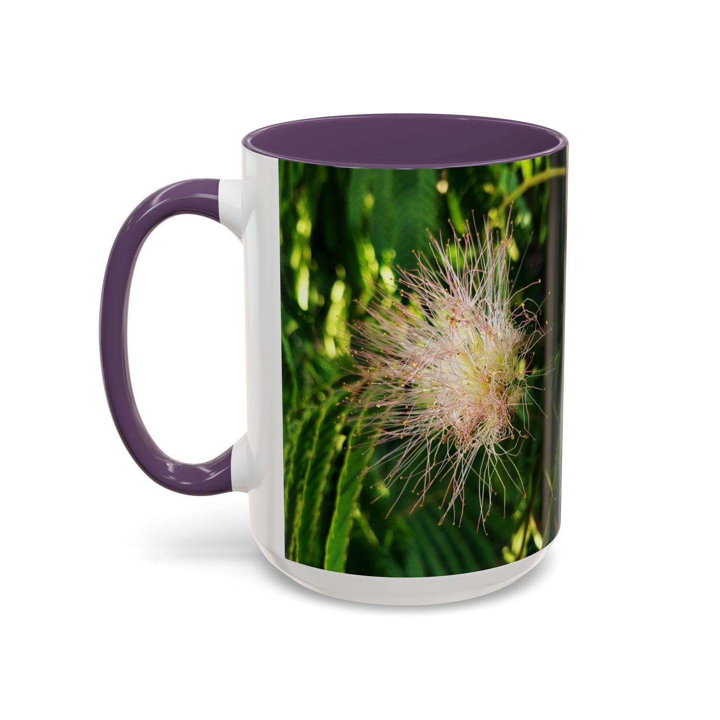 11oz /15oz Garden Themed Silk Blossom Plant Foliage Two Tone Coffee Mug