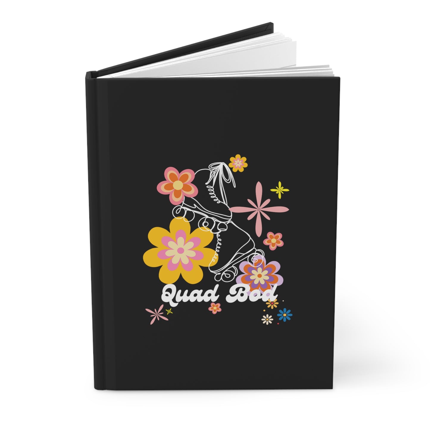 Hardcover Journal Matte Quad Bod Retro Vibes Rollerskate Themed Everyday Carry