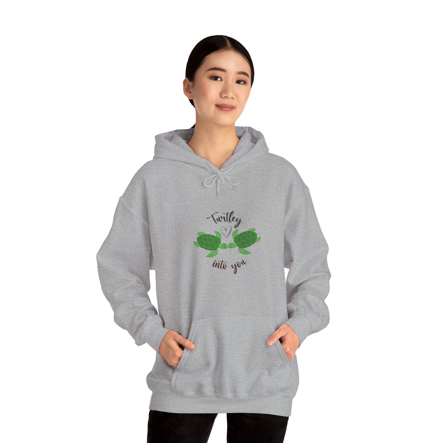 Unisex Cute Turtle Lover Turtley Into You Hooded Sweatshirt