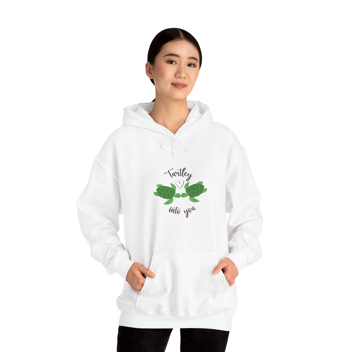 Unisex Cute Turtle Lover Turtley Into You Hooded Sweatshirt