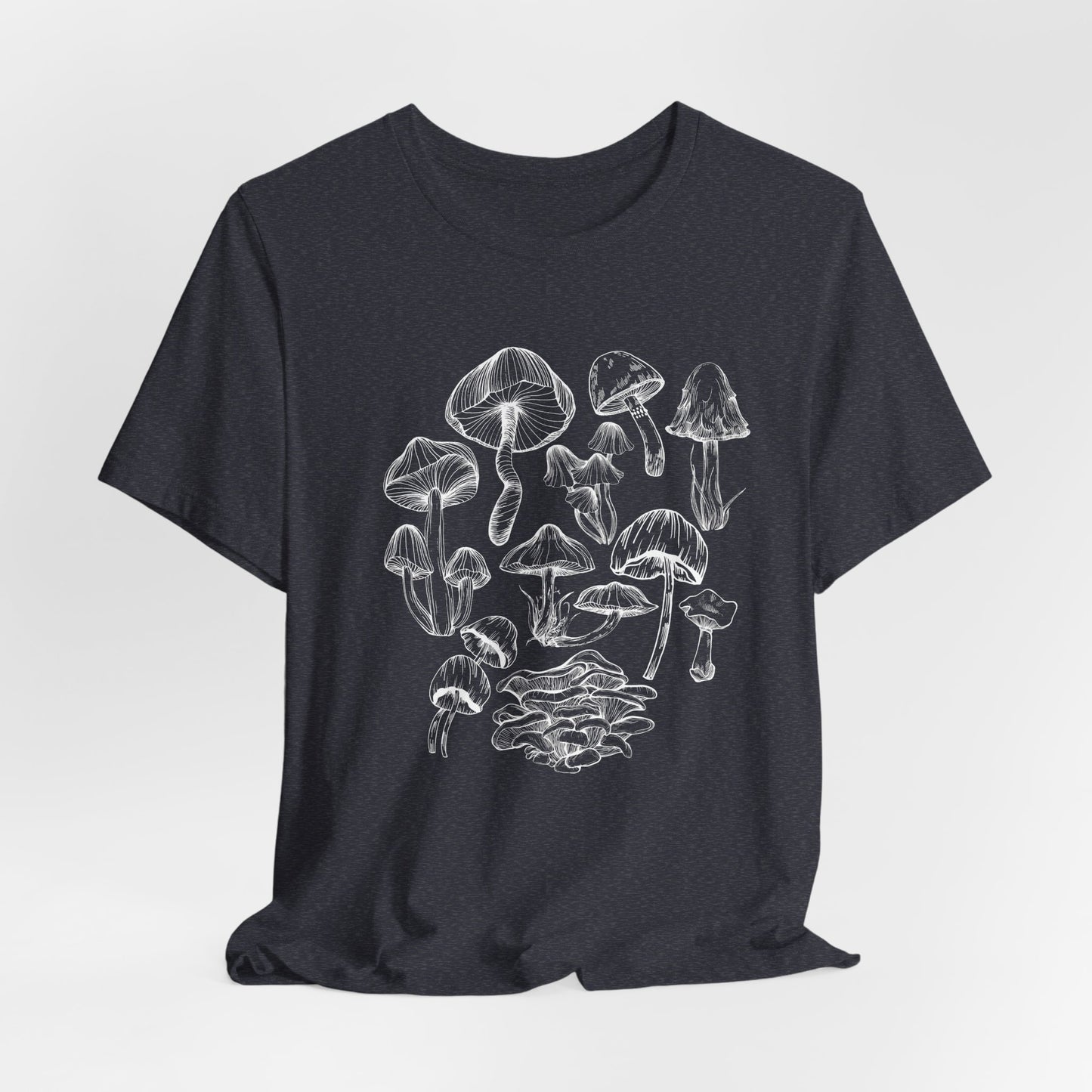 Unisex Mushroom Lover Fungi Print Toadstool T-Shirt