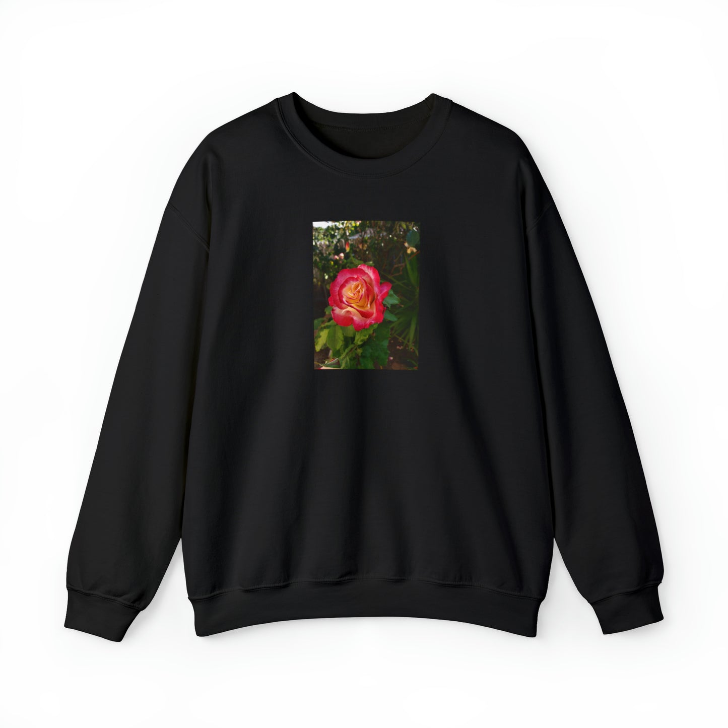 Unisex Gardening Sweatshirt Double Delight Rose Print