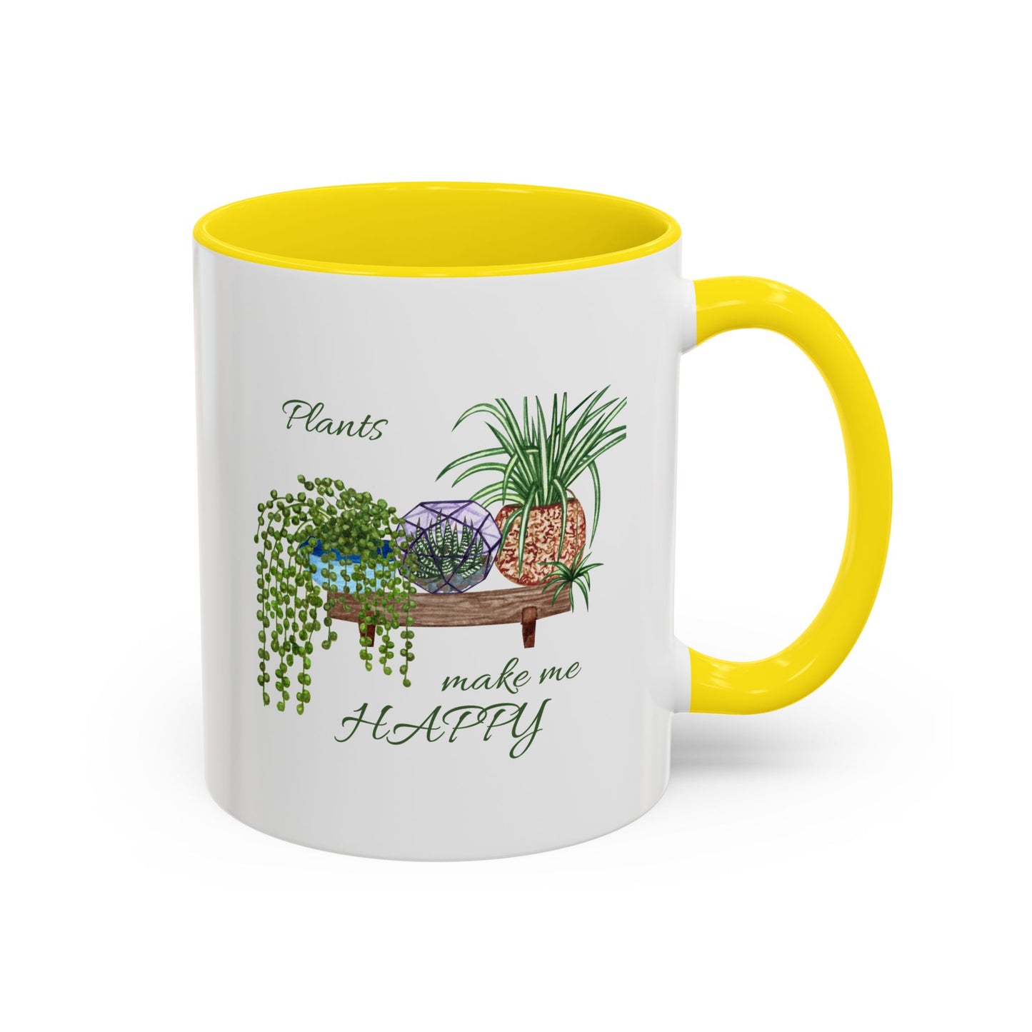 11oz/15oz Garden Themed Plants Make Me Happy Coffee Mug