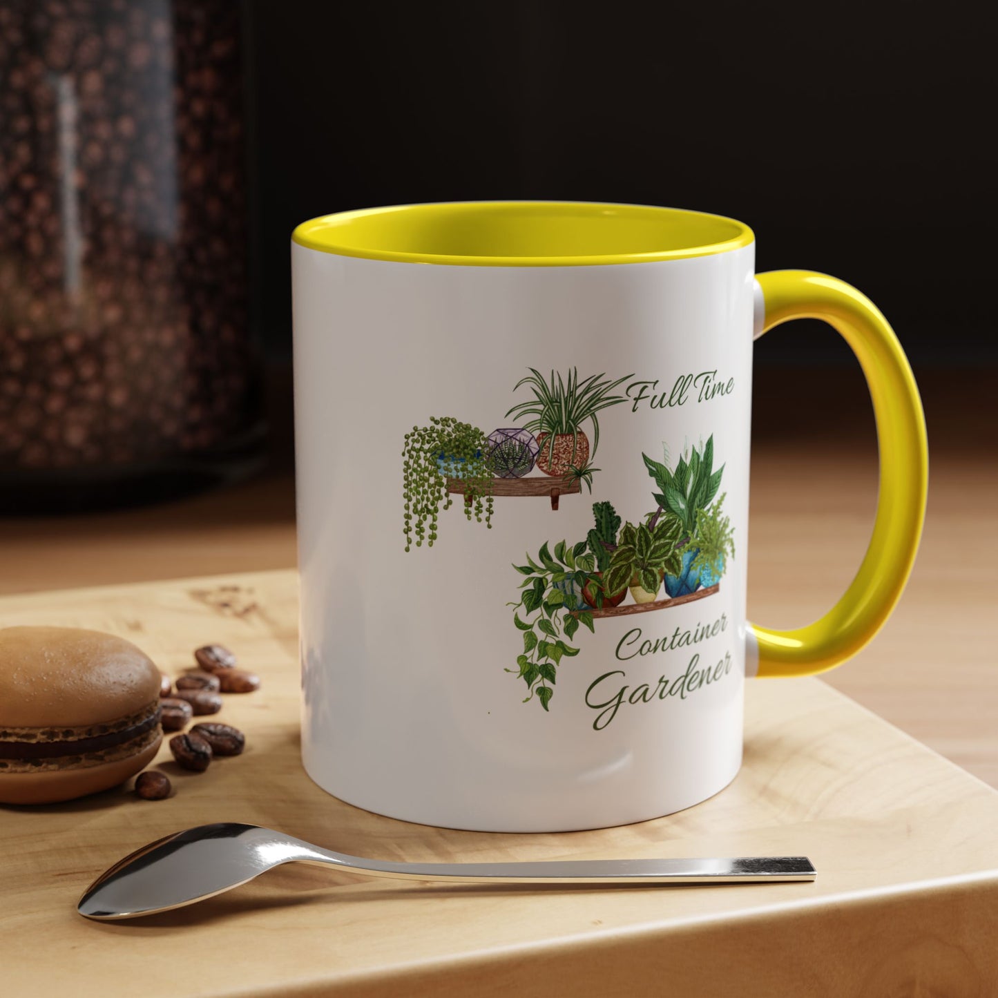 11oz/15oz Garden Themed Full Time Container Gardener Plant Parent Coffee Mug