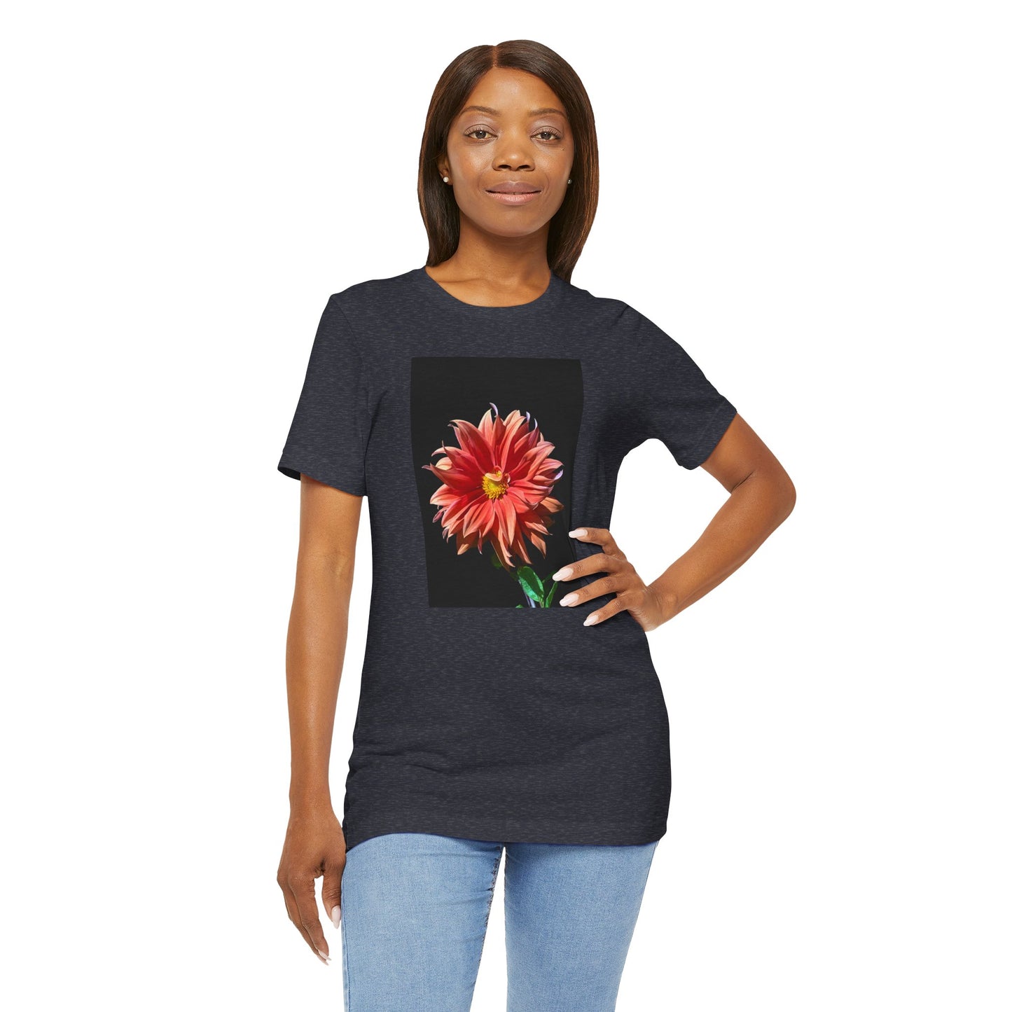 Unisex Jersey Short Sleeve Dahlia Flower T-Shirt