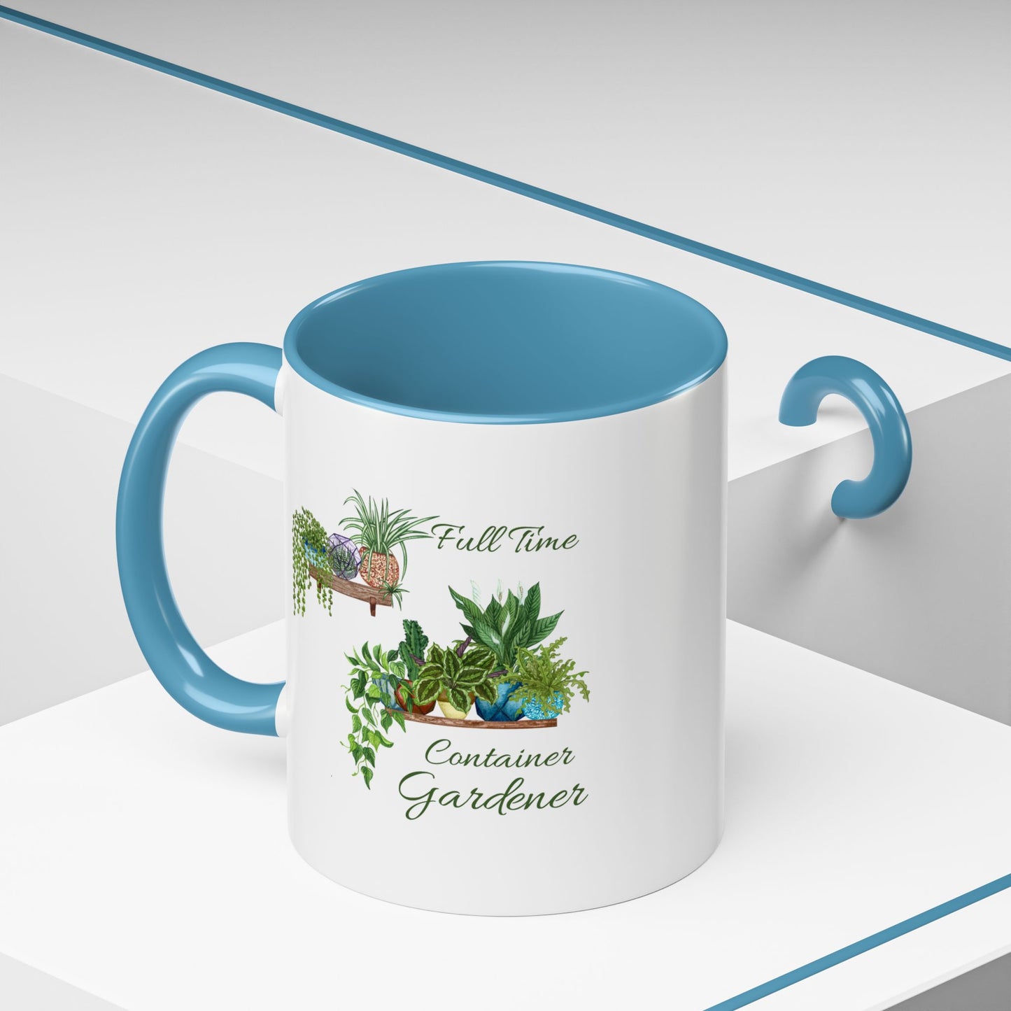11oz/15oz Garden Themed Full Time Container Gardener Plant Parent Coffee Mug