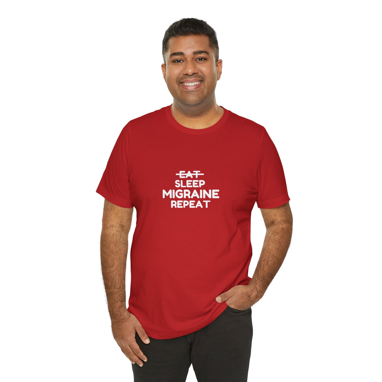 Unisex Migraine Day Invisible Illness Warrior Eat Sleep Migraine Repeat Tshirt