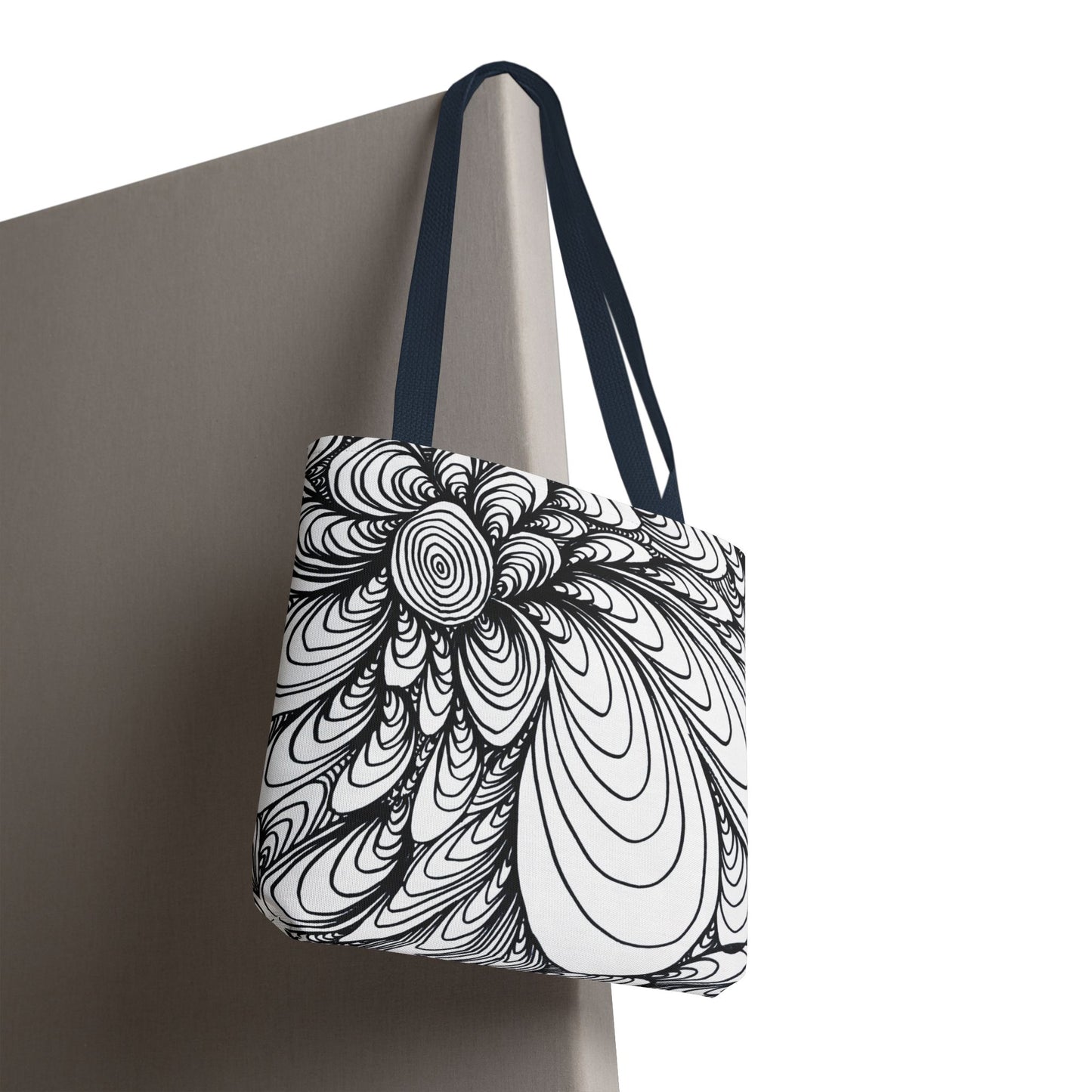 Unisex Original Doodle Art All Over Print Tote Bag - Apricots Noir