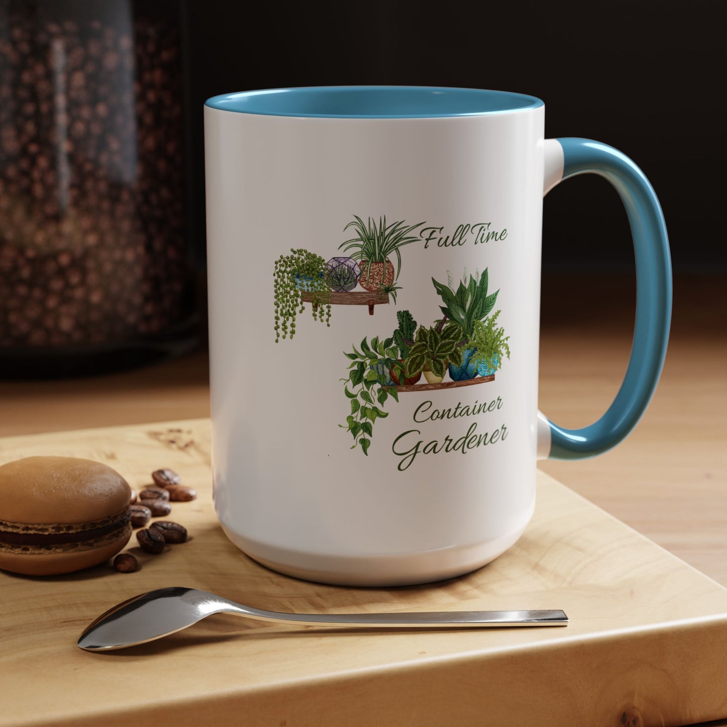 11oz/15oz Garden Themed Full Time Container Gardener Plant Parent Coffee Mug