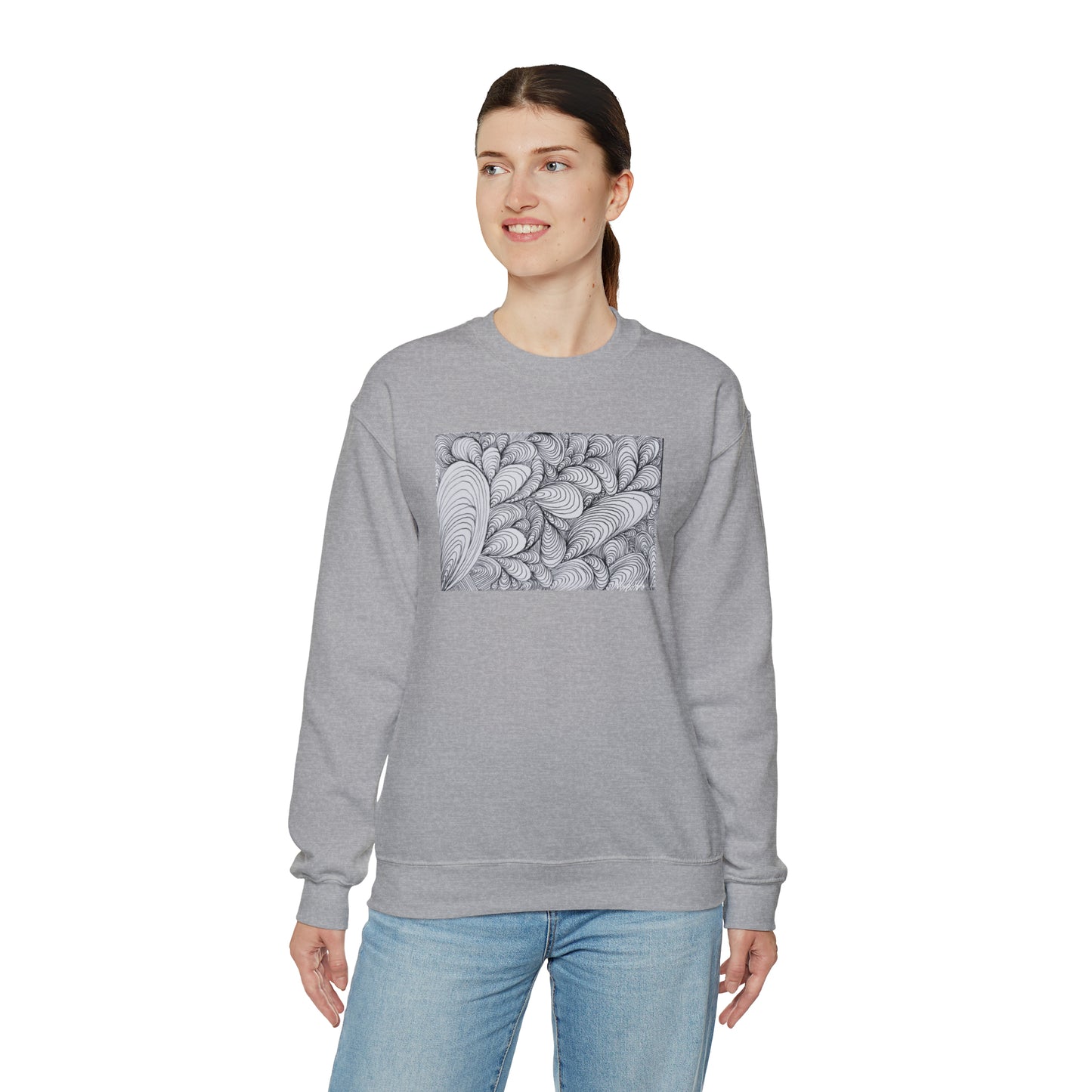 Unisex Original Rough Art Midsize Print Sweatshirt - Vapors