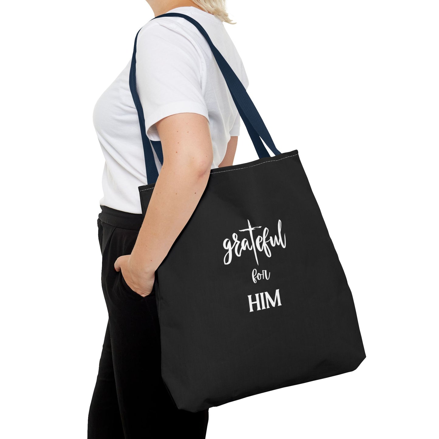 Unisex GraTeful For Him Faith Bible Study Reusable Lunch Bag Everyday Carry Tote Bag