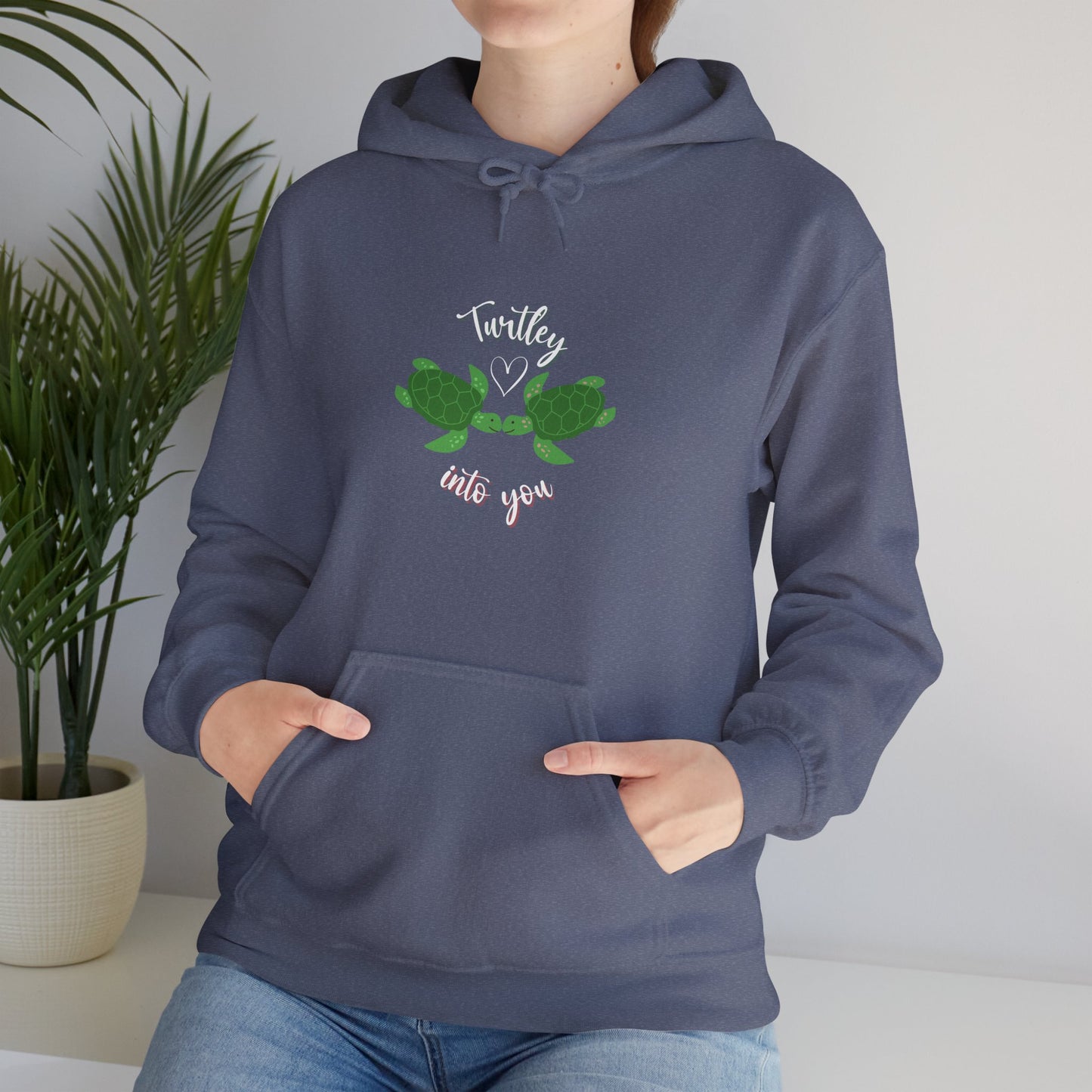 Unisex Cute Turtle Lover Turtley Into You Hooded Sweatshirt