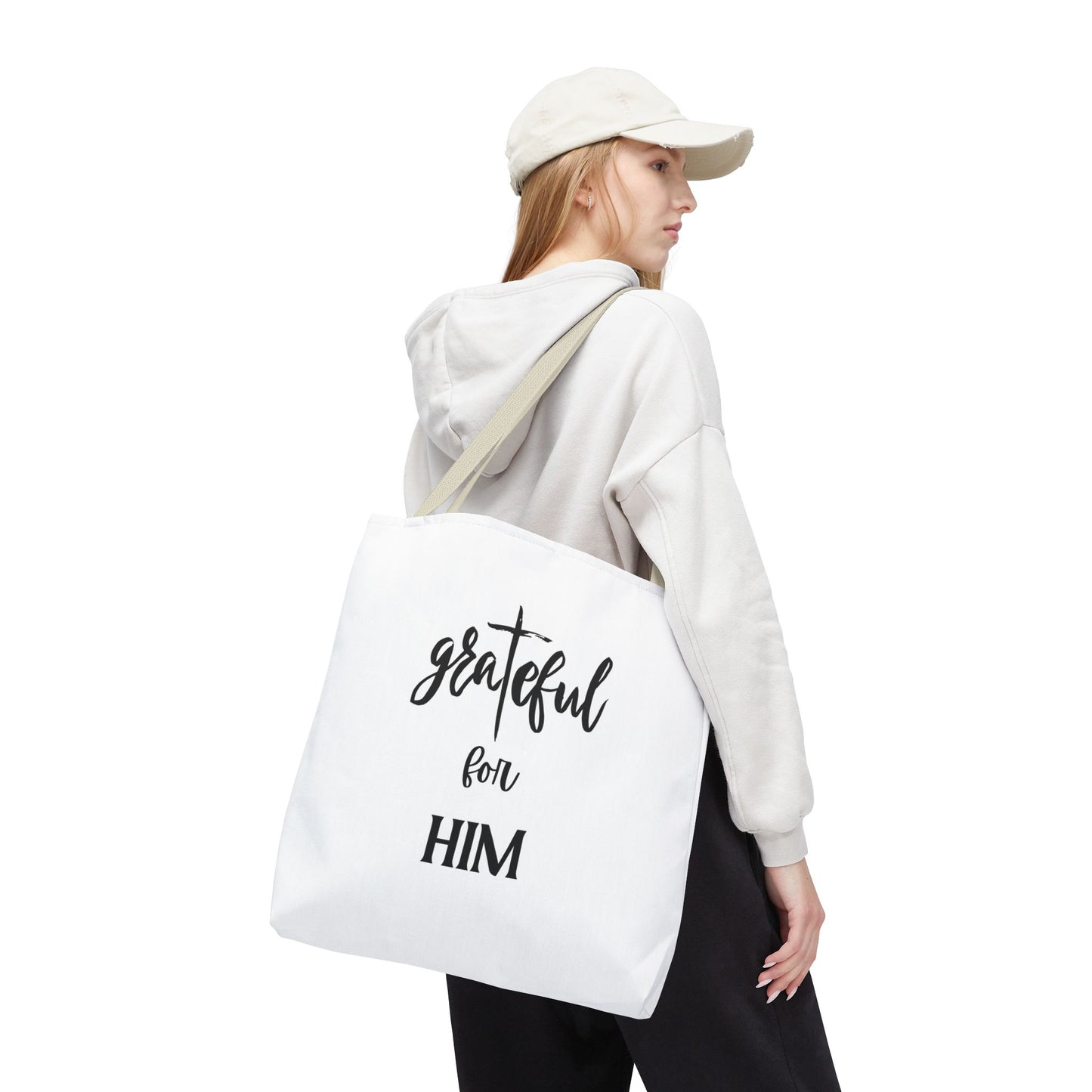 Unisex GraTeful For Him Faith Bible Study Reusable Lunch Bag Everyday Carry Tote Bag