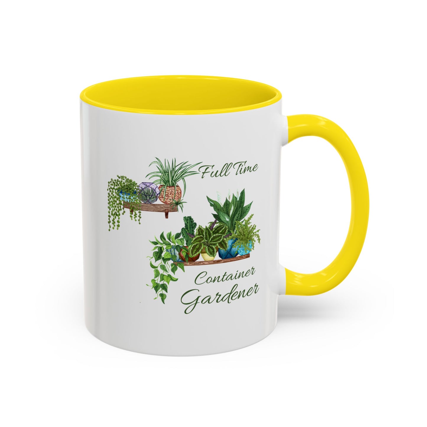11oz/15oz Garden Themed Full Time Container Gardener Plant Parent Coffee Mug