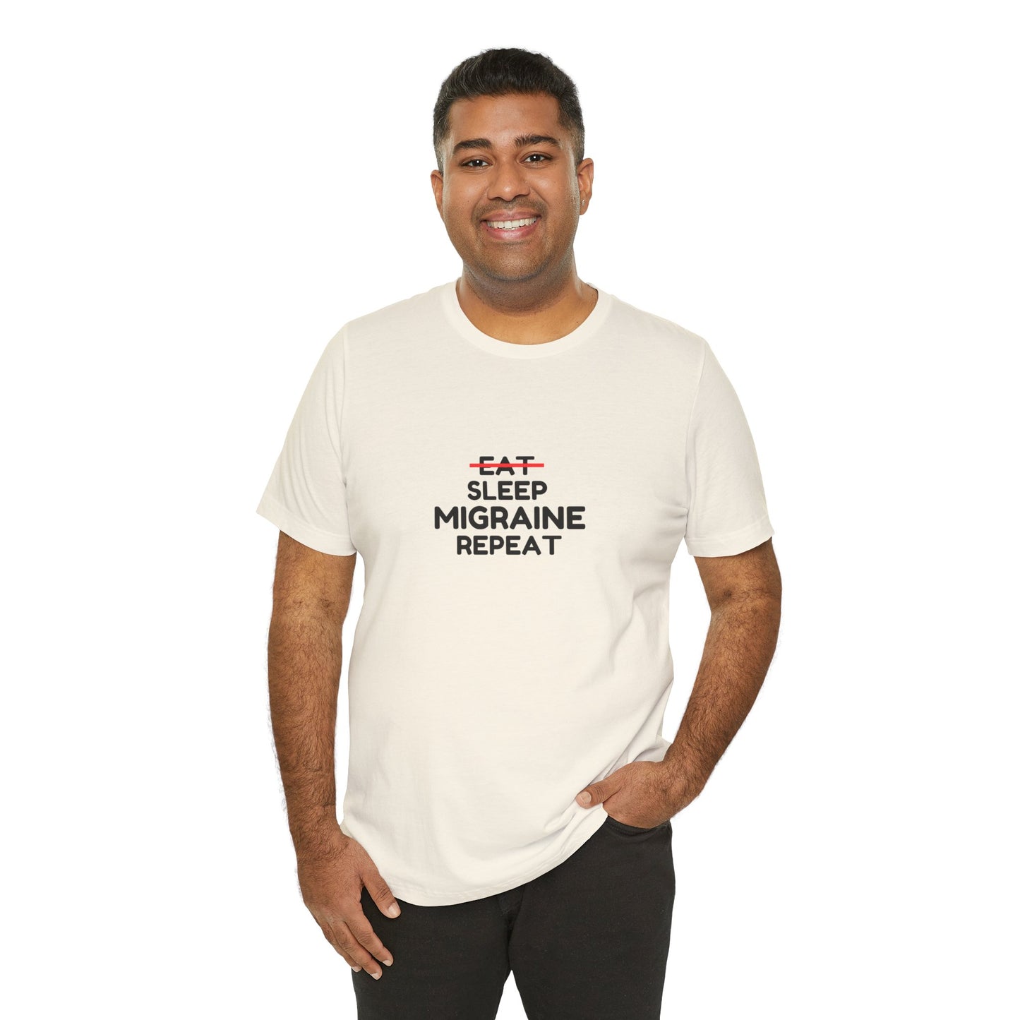Unisex Migraine Day Invisible Illness Warrior Eat Sleep Migraine Repeat Tshirt