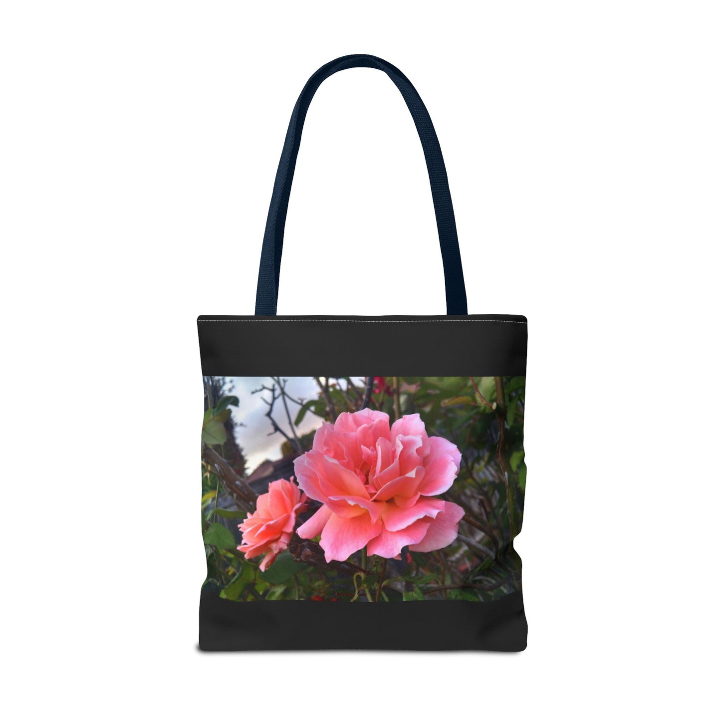 Unisex Garden Themed Double Delight Roses Reusable Tote Bag