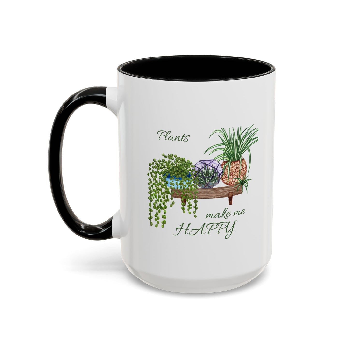 11oz/15oz Garden Themed Plants Make Me Happy Coffee Mug