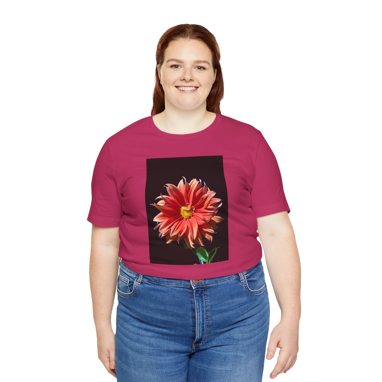 Unisex Jersey Short Sleeve Dahlia Flower T-Shirt