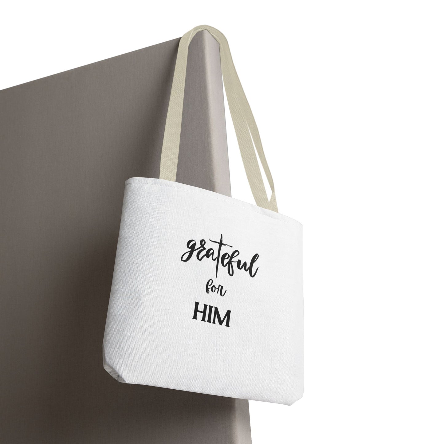 Unisex GraTeful For Him Faith Bible Study Reusable Lunch Bag Everyday Carry Tote Bag